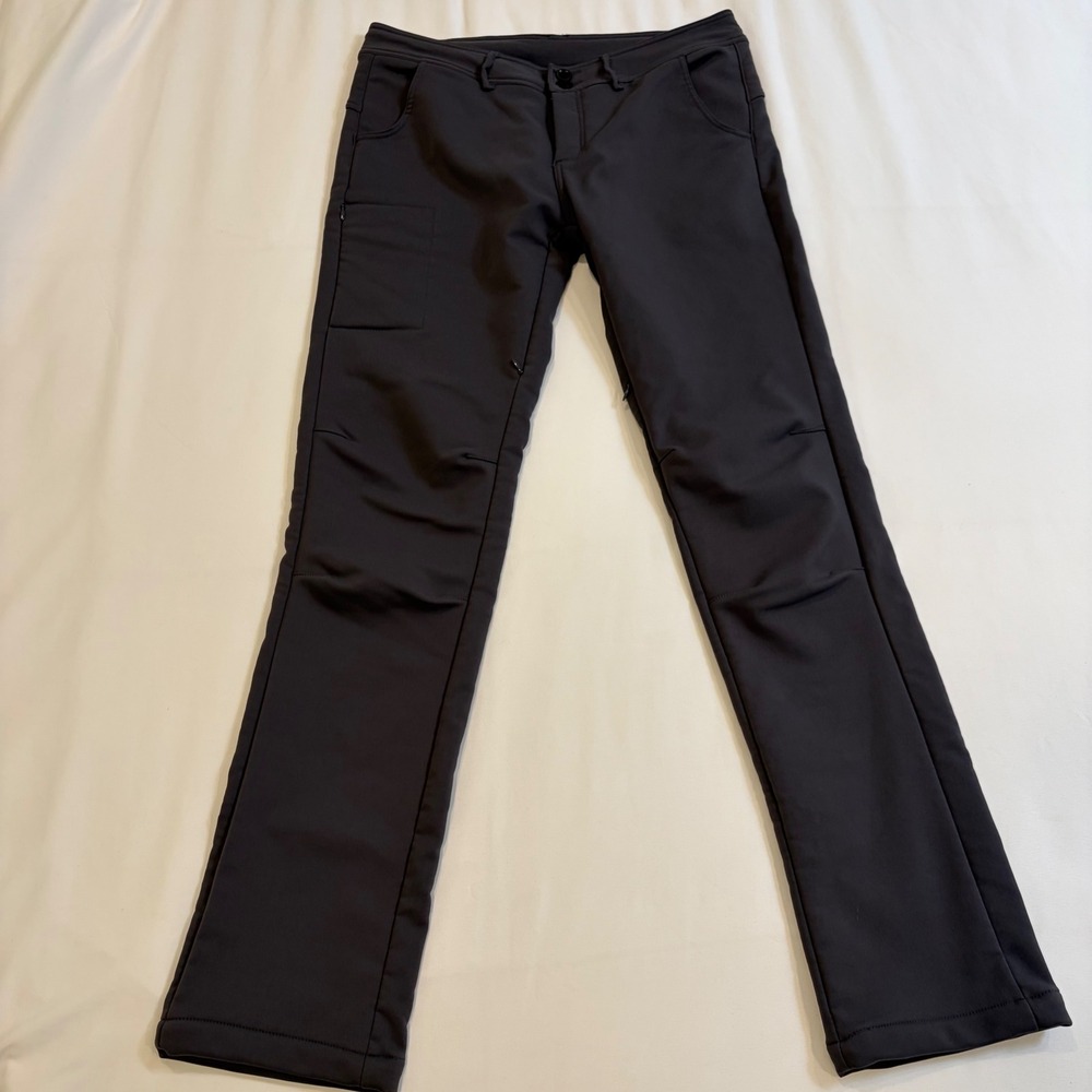 Ketchi Womens Fleece Lined Softshell Outdoor Hiking Pants Gray Size 6 Regular